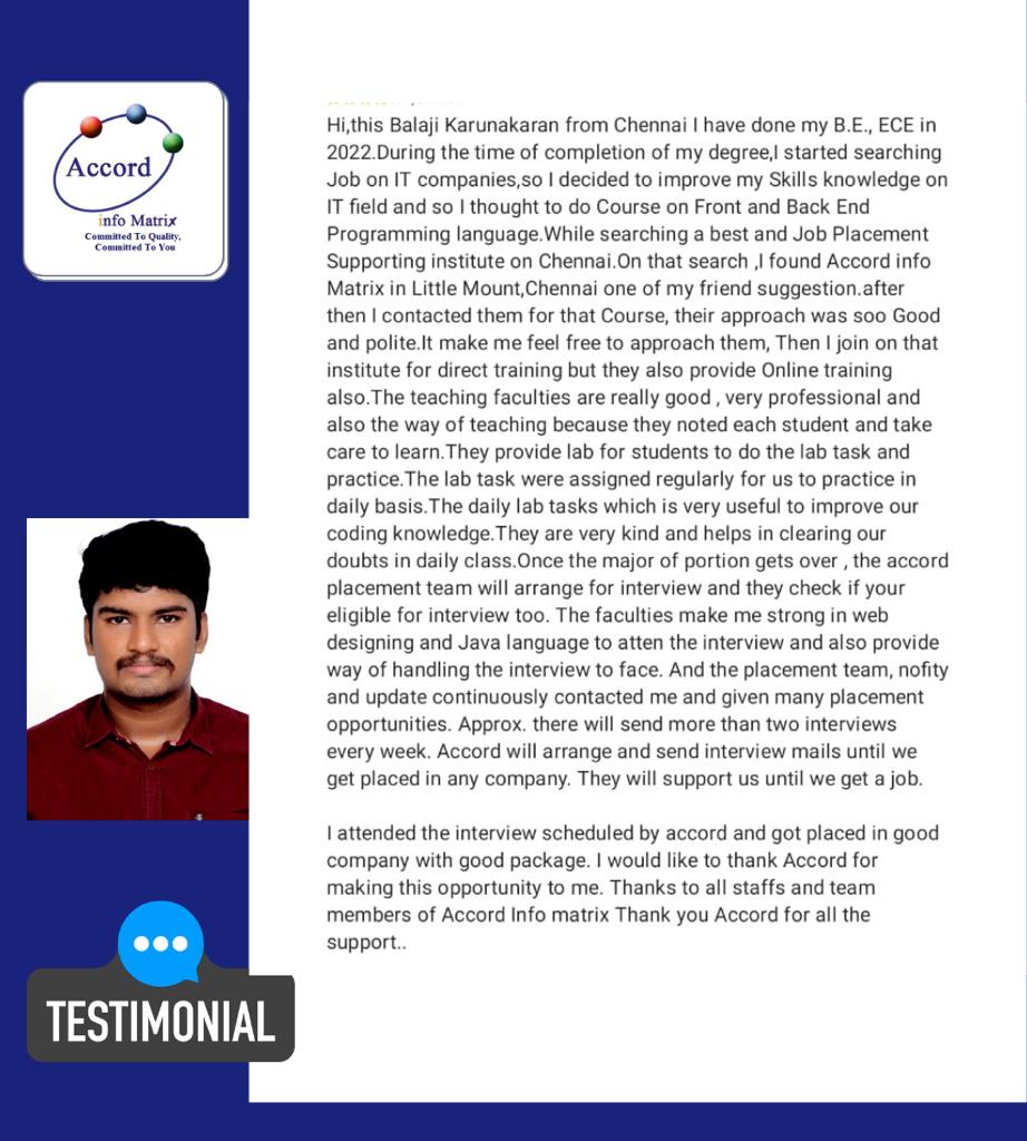 Dot Student Testimonial